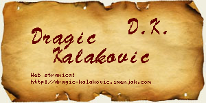 Dragić Kalaković vizit kartica